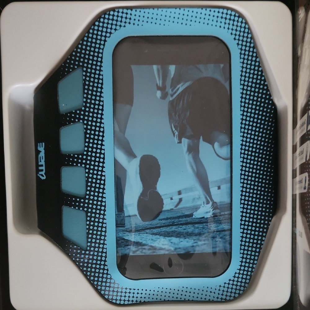 Blue and Black Running Armband